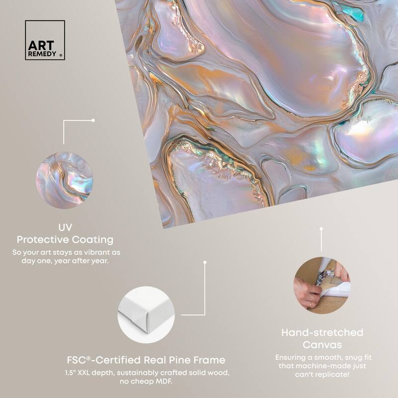 Fluid Preciousness III Canvas by Art Remedy, Gallery Wrapped