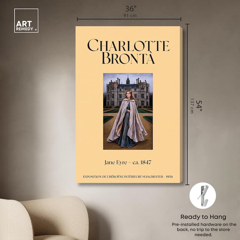 Protagonist of Jane Eyre Canvas by Art Remedy, Gallery Wrapped