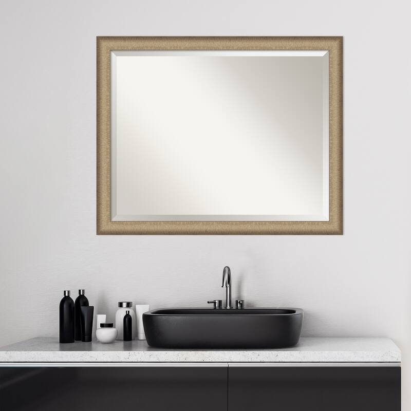 Beveled Bathroom Wall Mirror - Elegant Frame
