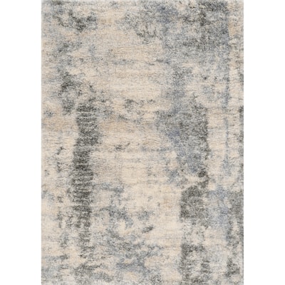 Porch & Den Cory Ivory/ Blue Industrial Rug