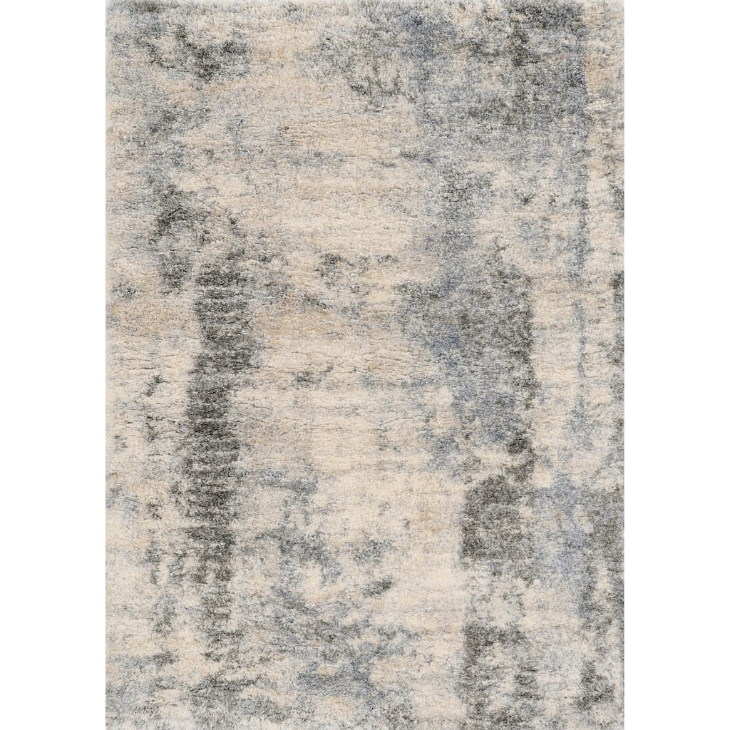 Porch & Den Cory Ivory/ Blue Industrial Rug