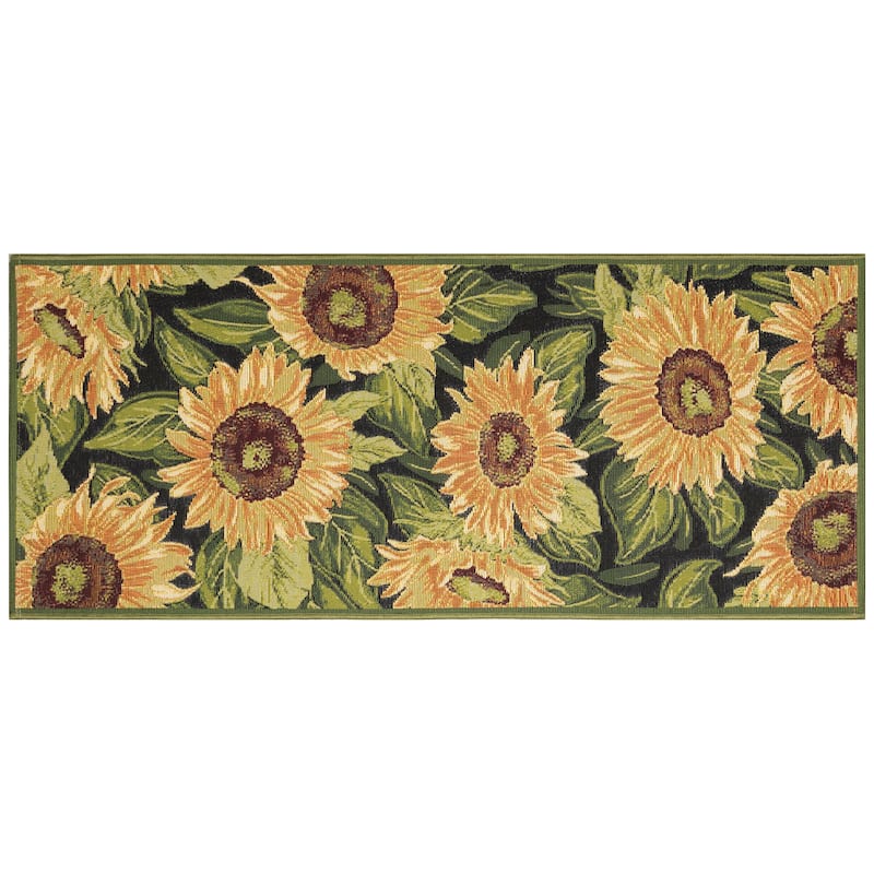 Liora Manne Esencia Sunflowers Indoor/Outdoor Mat - 1'11" x 4'11"