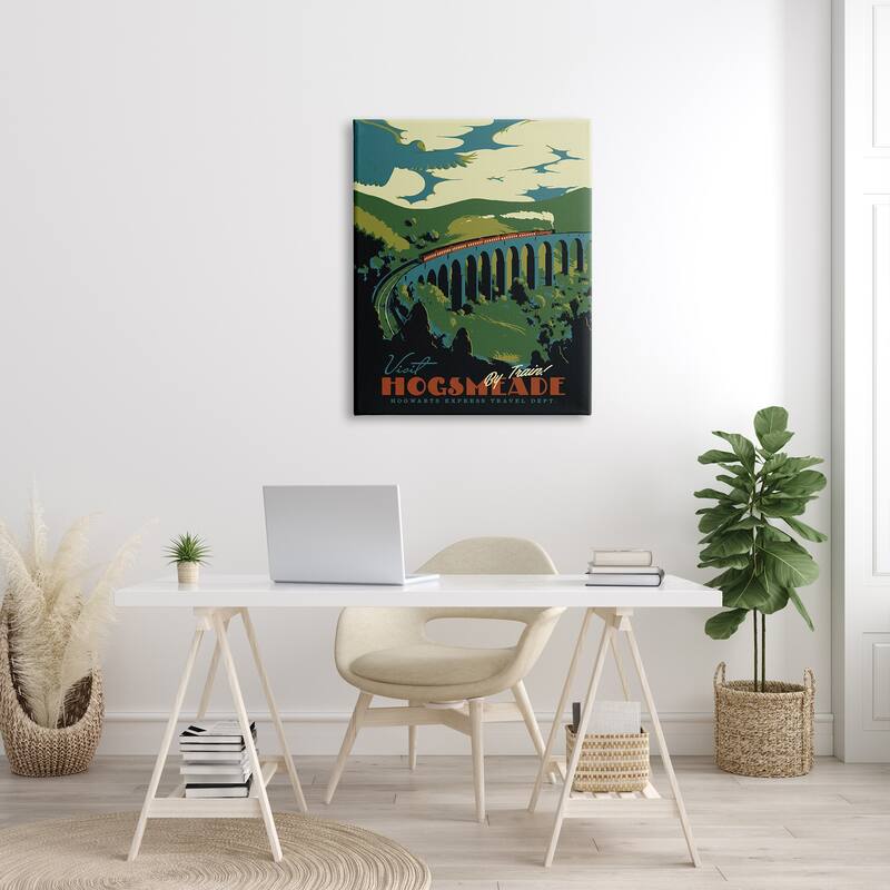 Stupell Hogsmeade By Train Fantasy Literature Stretched Canvas Wall Art, Design by Matheus Lopes Castro