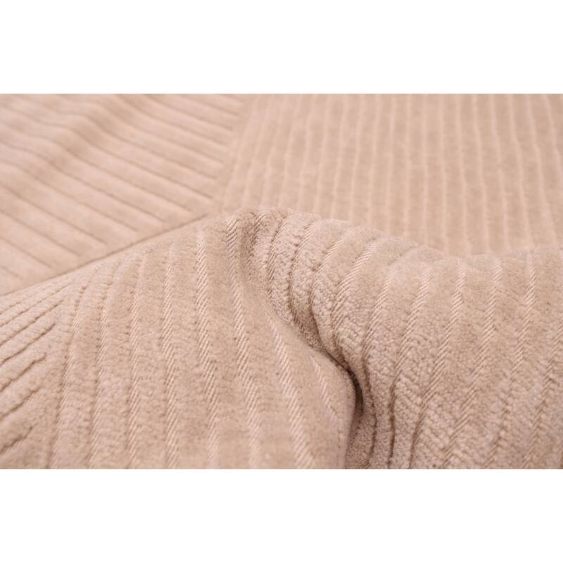 ECARPETGALLERY Hand Loomed Kashkuli Gabbeh Beige Wool Rug - 6'5 x 9'9