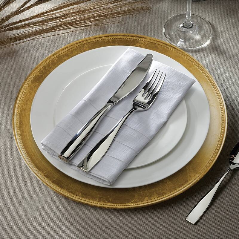 Gold Round Beaded Charger 13"