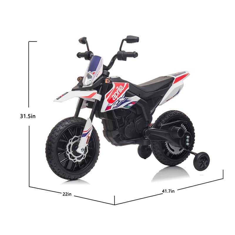 12V Electric Kid Ride On motorcycle, Apulia Licensed motorcycle for Kids, Battery Powered Kids Ride-on motorcycle
