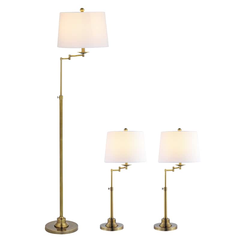 SAFAVIEH Lighting Nadia Floor And Table Lamp Set (Set of 3)
