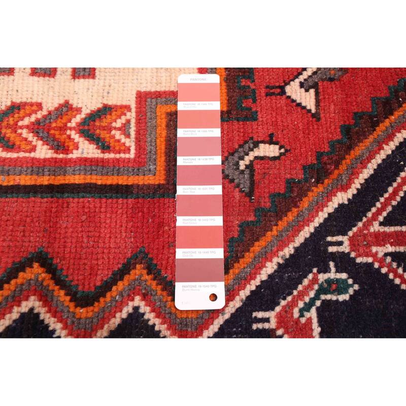 ECARPETGALLERY Hand-knotted Andelz Red Wool Rug - 4'4 x 7'4