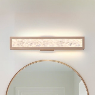 Courtney 24-inch Champagne Gold 5CCT LED Vanity Light with Clear Water ...