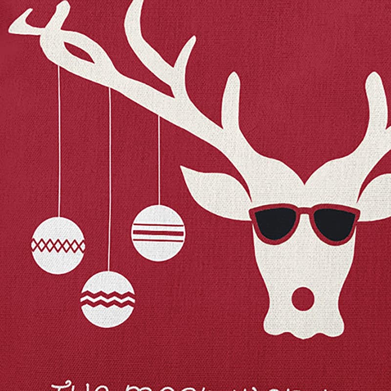 Cool Christmas Deer Accent Pillow