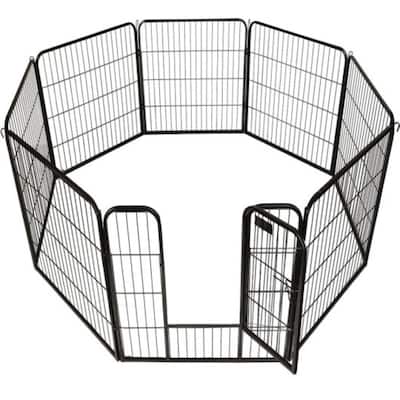 8 Panel Dog Playpen Heavy Duty Pet Exercise Fence 40" High - 40" x 31"