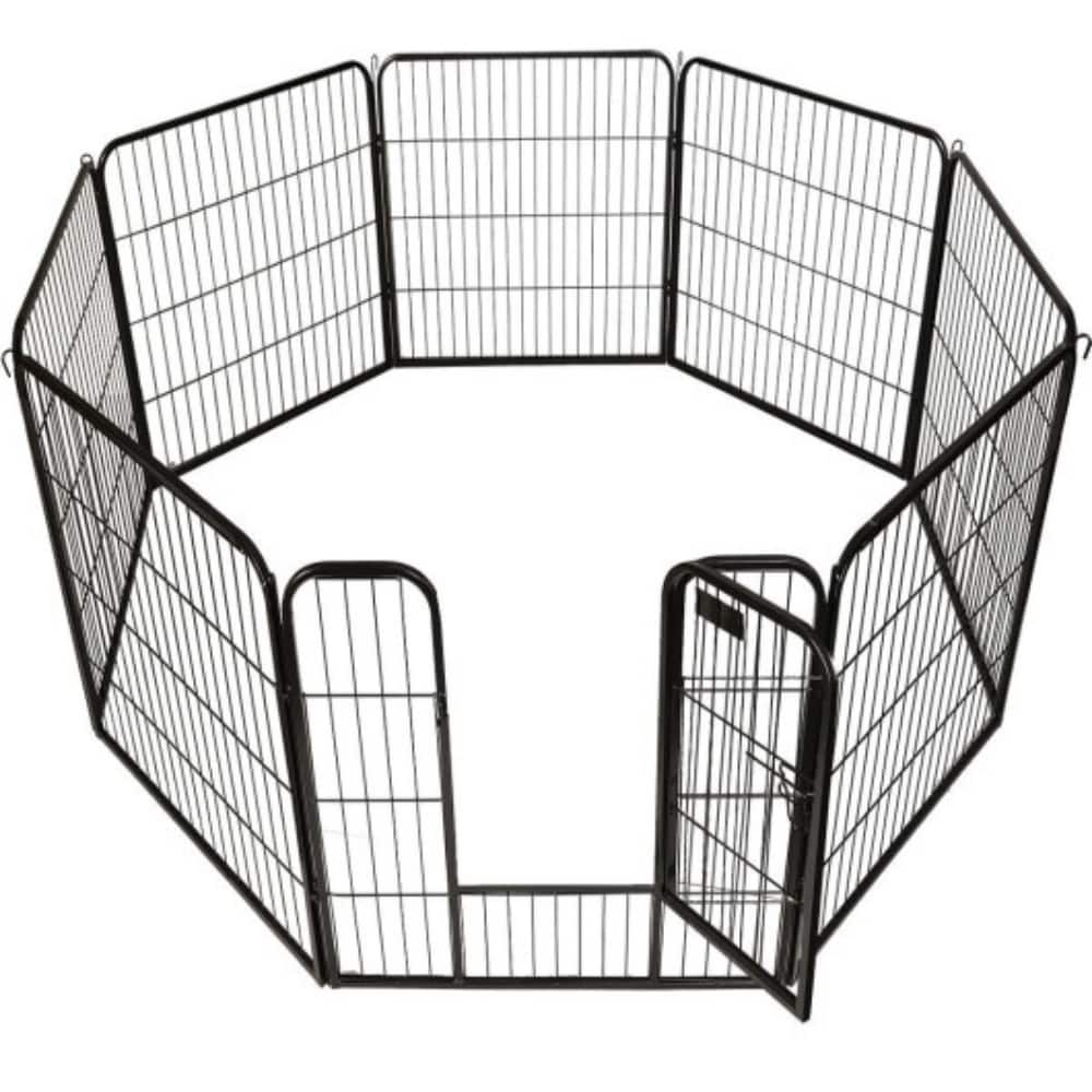 8 Panel Dog Playpen Heavy Duty Pet Exercise Fence 40" High - 40" x 31"