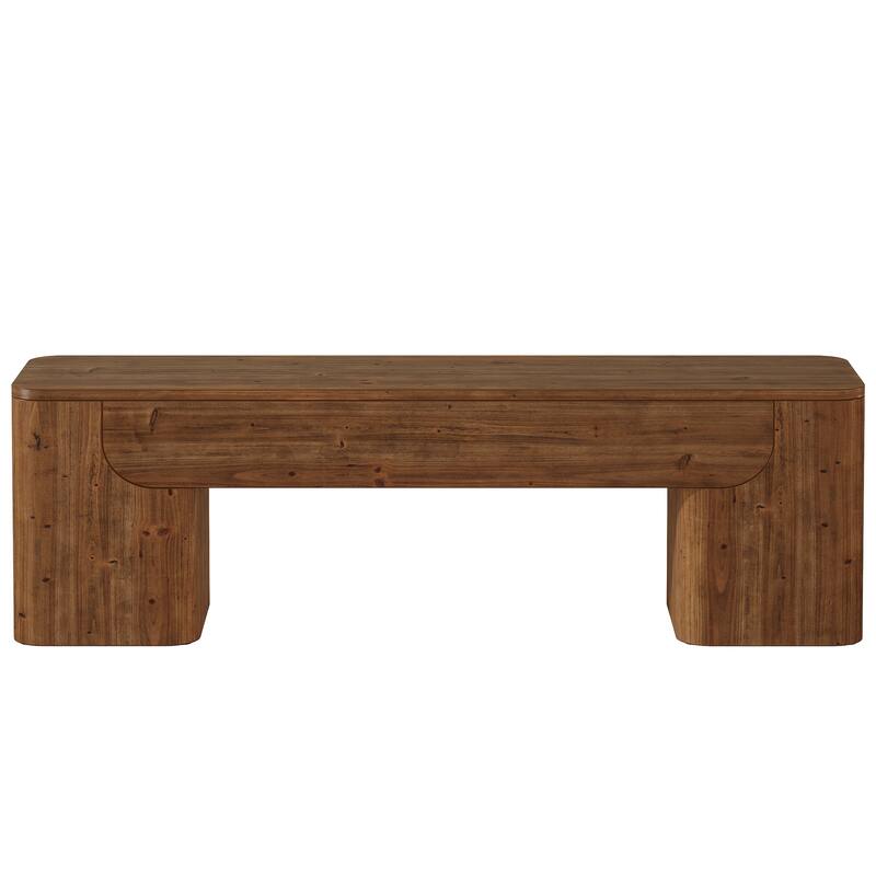 Solid Wood Bench, Entryway Bench, Dining Bench, Farmhouse Bench Seats for Entryway, Hallway, End of Bed