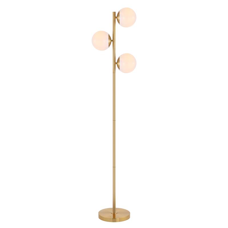 SAFAVIEH Lighting Stephania 63-inch Floor Lamp - 10" W x 10" D x 63" H - Brass Gold - 10Wx10Dx63H