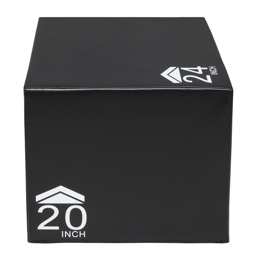 RitFit 3 in 1 Extra Firm Soft Plyo Box Foam Plyometric  Box-30”x24”x20”-20x18x16 Heavy Duty High Density Foam Jumping Box 3  Sizes with PVC