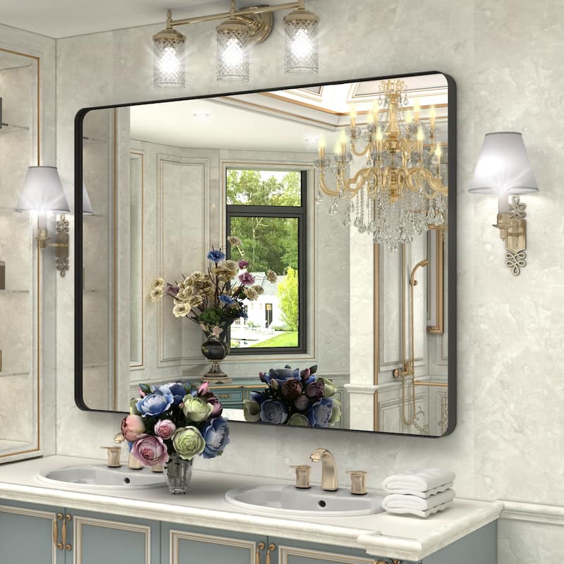 QuivaraView Rectangular Aluminum Framed Bathroom Vanity Mirror