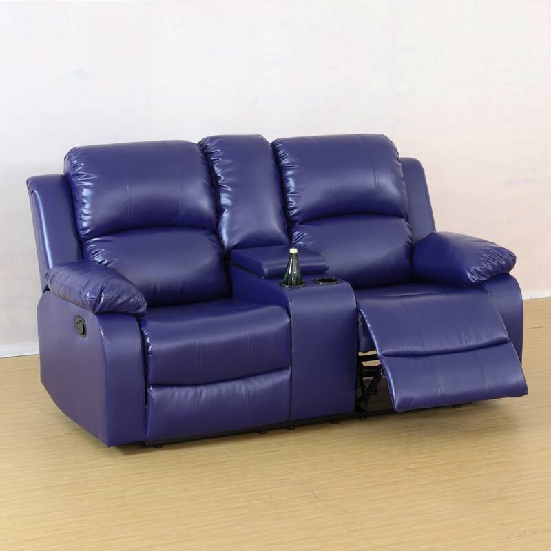 KISRAIS 73.5" Wide Faux Leather Manual Reclining Loveseat