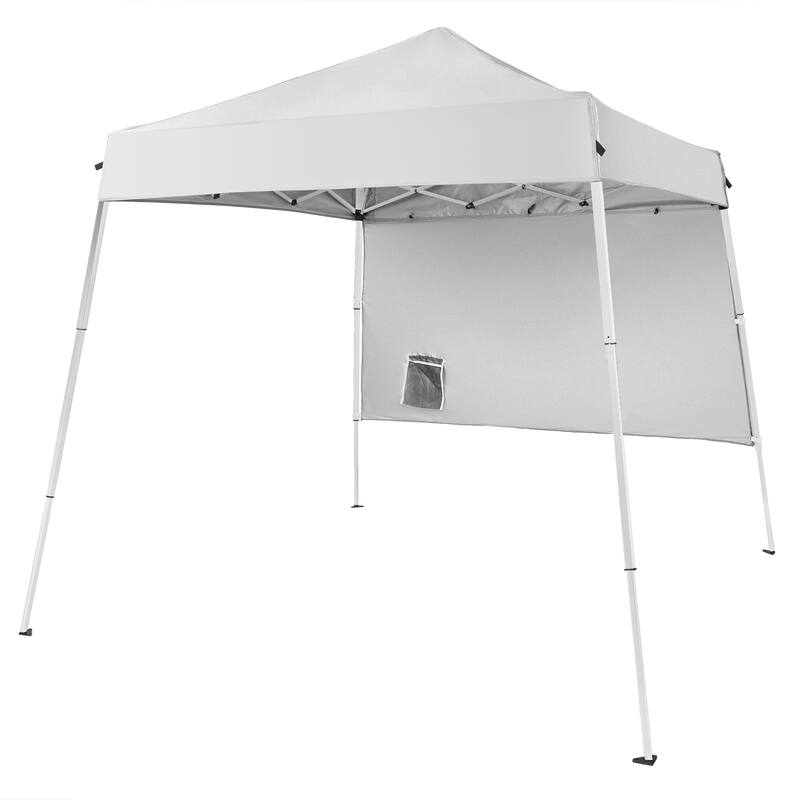 White Portable Pop-Up Waterproof Gazebo Canopy Tent with UV Protection and Carry Bag Included - 94.5” x 94.5” x 86.6” L x W x H