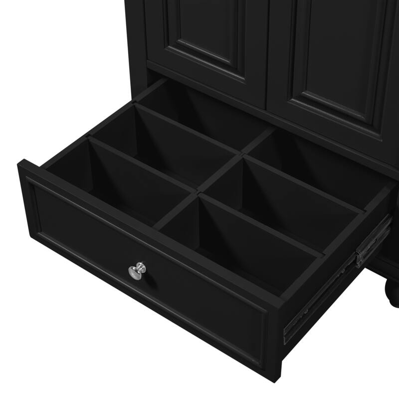 Bathroom Vanity with Ceramic Sink, Bathroom Storage Cabinet with Soft Closing Doors