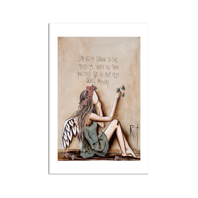 Strength Grows Fine Art Paper Print by Ruth's Angels - Multi