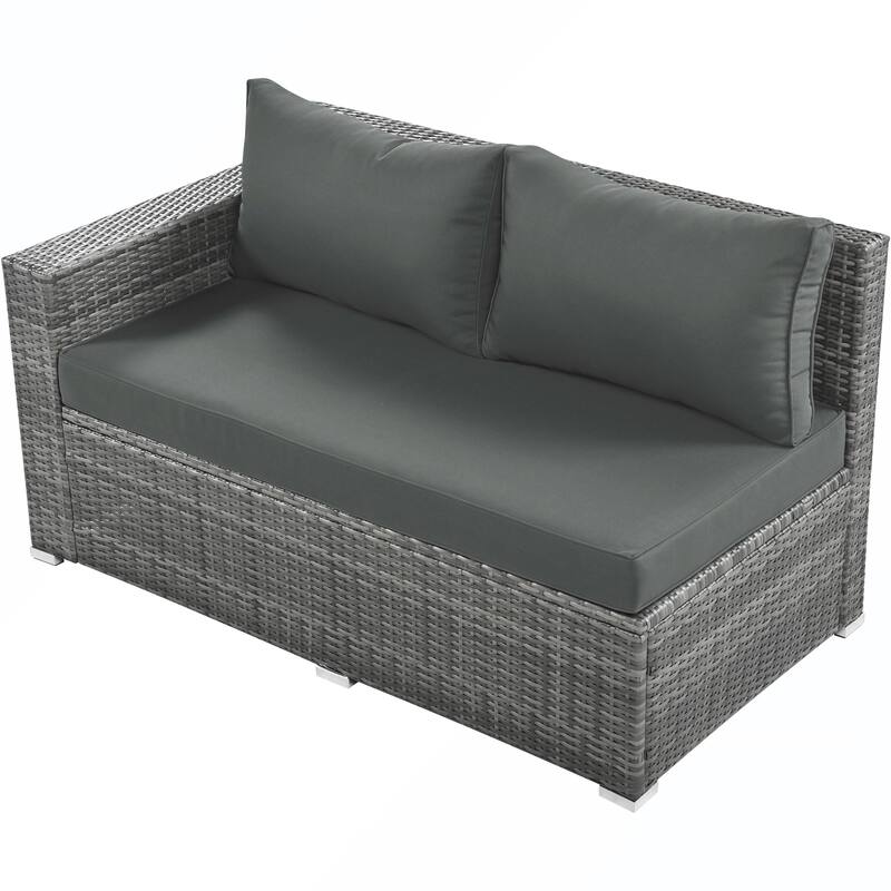 6PCS PE Rattan Sofa Set With Storage Box