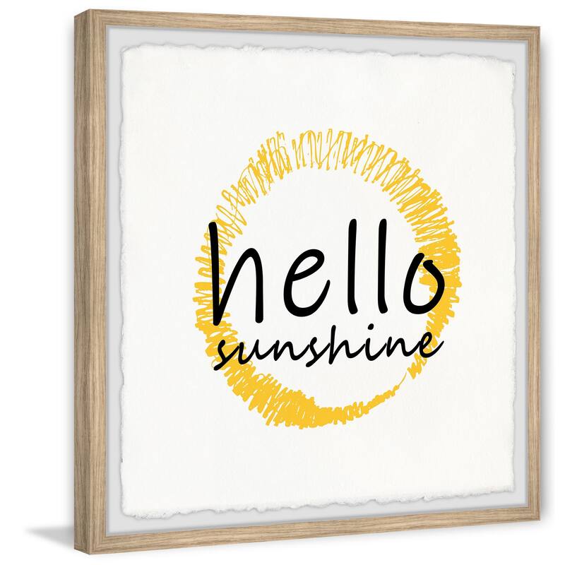 Hello Sunshine IV Framed Wall Art, Elegant Home Touch - Sophisticated Artwork for Refined Décor