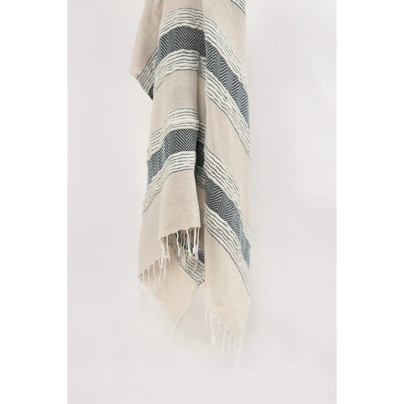 Rizzy Home Chevron Stripe Hand Loomed Cotton Throw