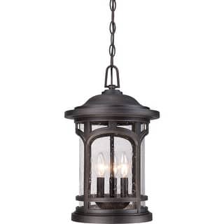 Palladian Bronze Three Light Outdoor Hanging Lantern from the Marblehead Collection