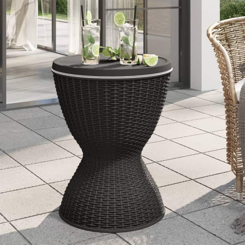 vidaXL 3-in-1 Ice Cooler Table Polypropylene - 18.9" x 18.9" x 22.4"/32.3"