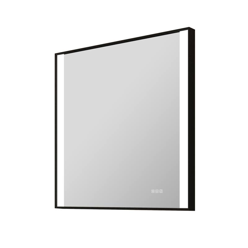 36"H Wall Mounted Bathroom Rectangle Framed LED Mirror With Memory Function