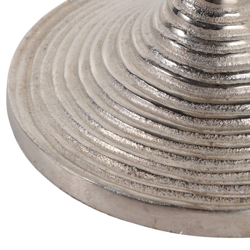 Metal and Stone Accent Table with Aluminum Base - Modern Stylish Side Table for Home Decor