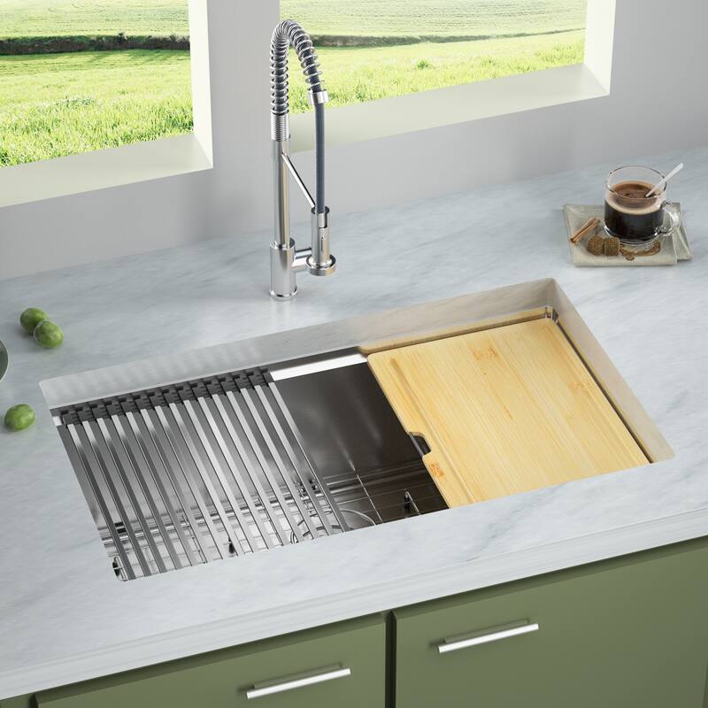 Workstation Ledge Handmade Undermount Kitchen Sink