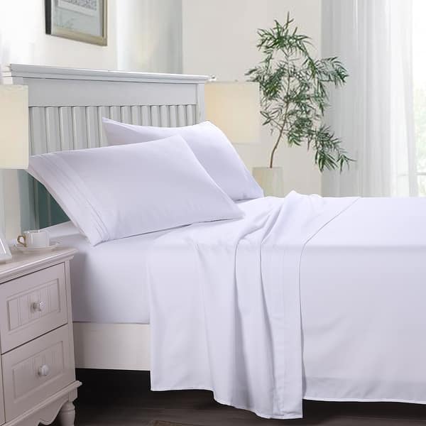 Egyptian Comfort Bed Sheet Set 1800 Series 4 Piece Deep Pocket Soft Bed Sheets