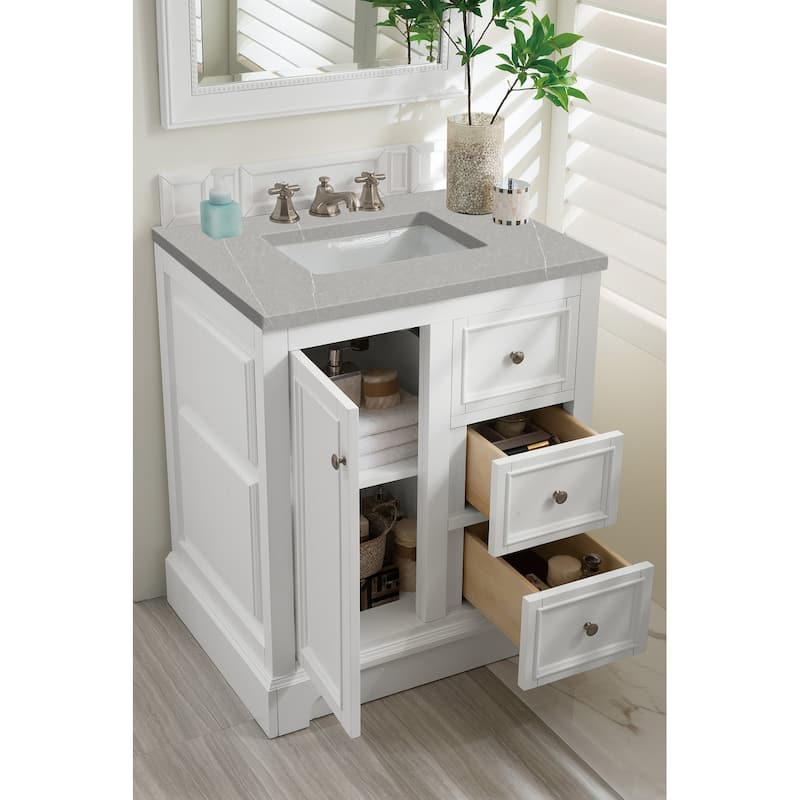 James Martin Vanities De Soto 30" Single Vanity, Bright White