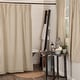 preview thumbnail 1 of 2, Sawyer Mill Charcoal Ticking Stripe Shower Curtain 72x72 Shower Curtain 72x72 - Coal Black/Dark Creme