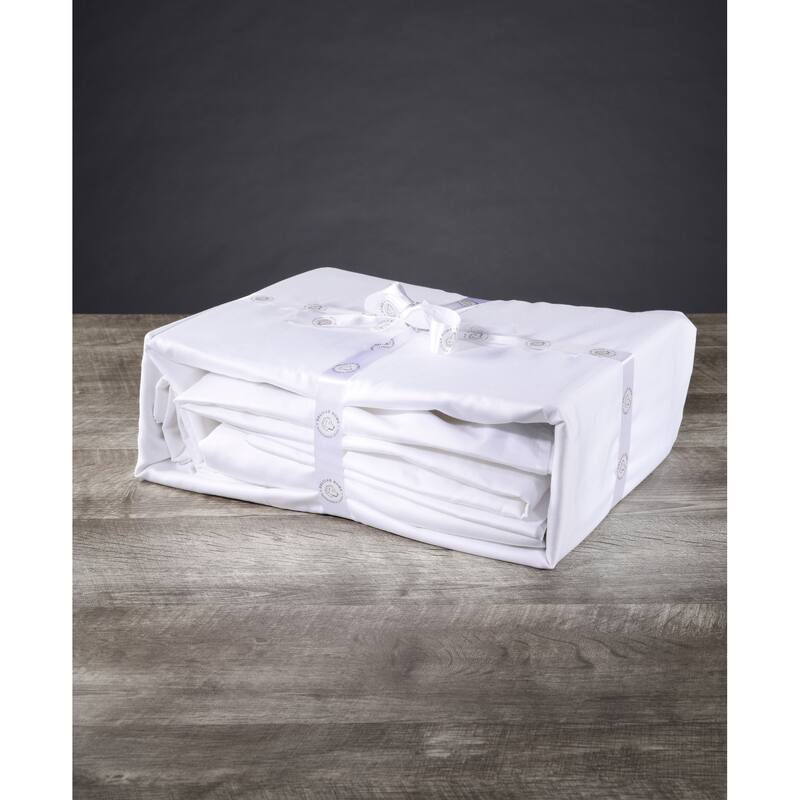 Delilah Home Organic Cotton Washed Bed Shees, Full, White - White - Full