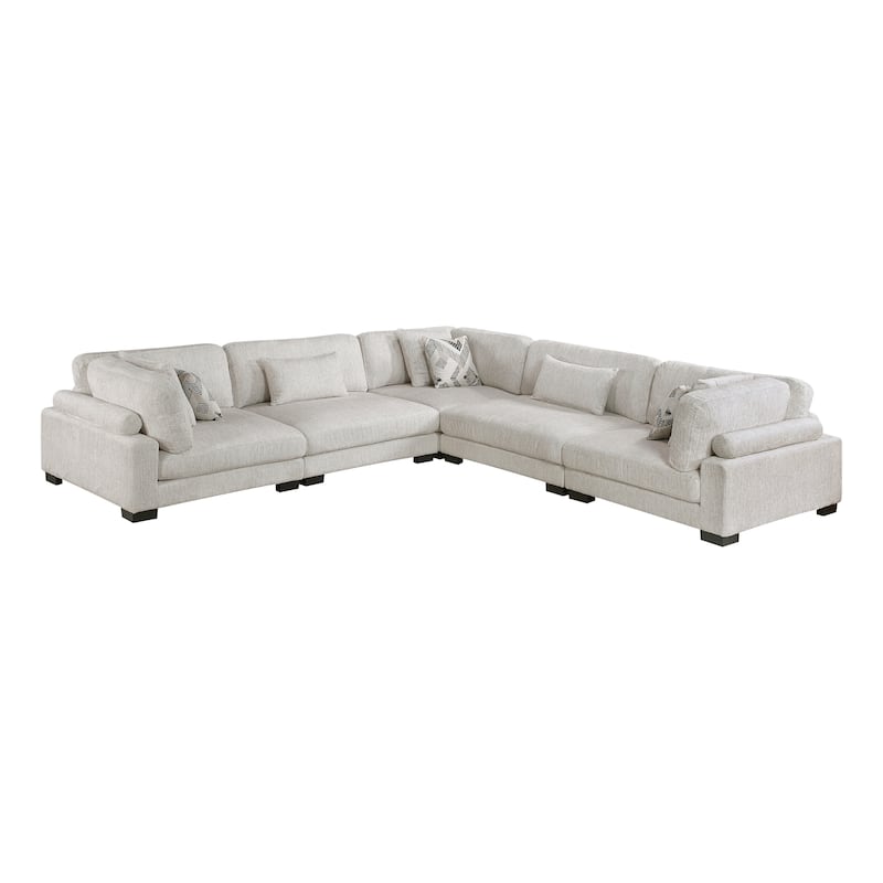 Abbeville Microfiber 5-Piece Modular Sectional - Beige