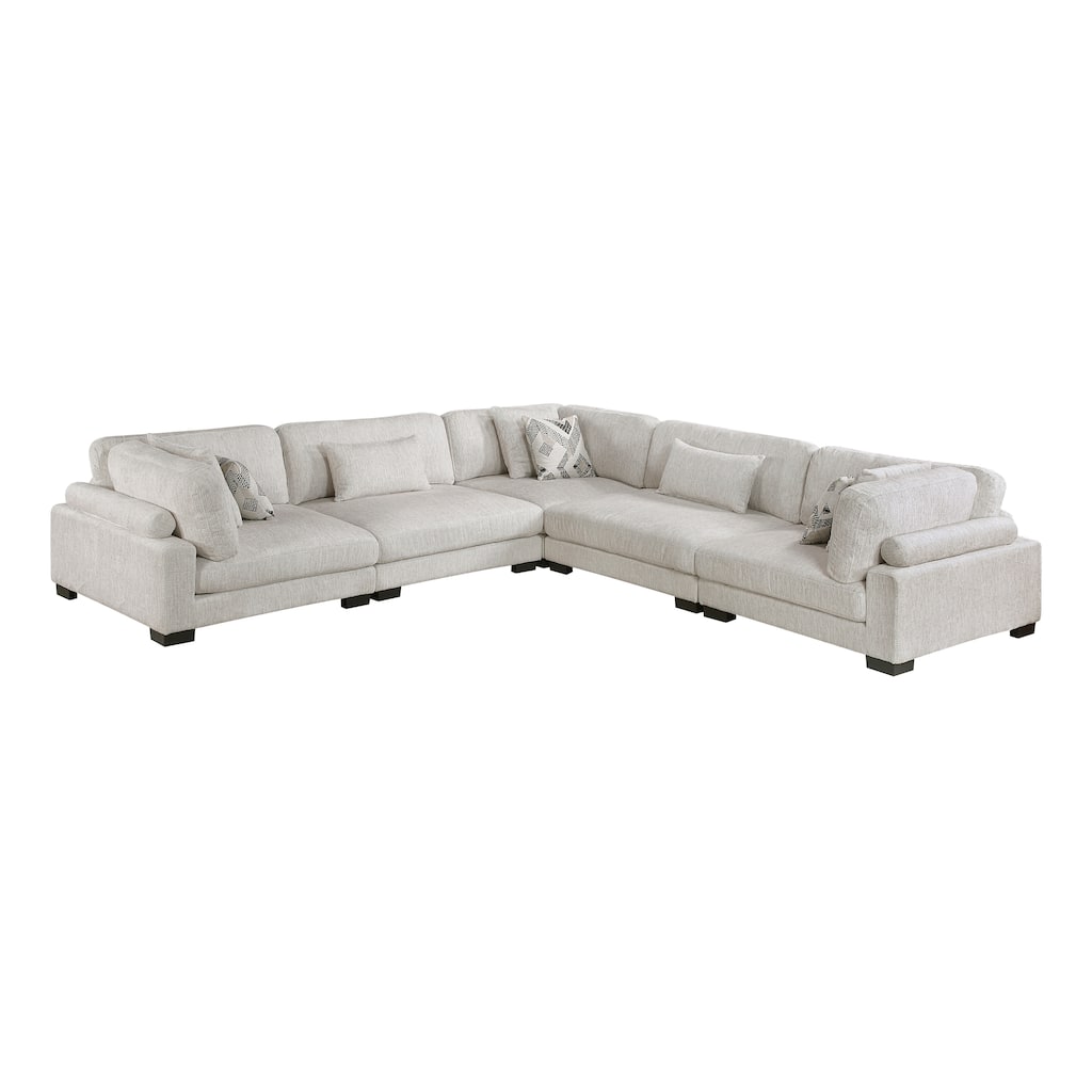 Abbeville Microfiber 5-Piece Modular Sectional