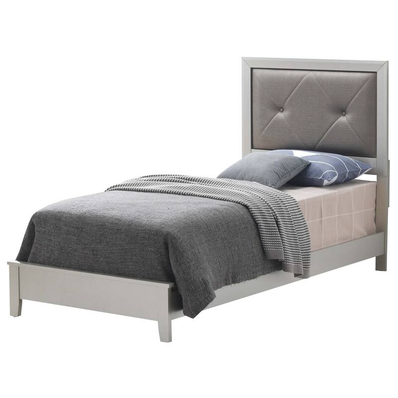 Silver Champagne Full Bed with Transitional Design, Durable Frame and Elegant Finish for Stylish Bedroom Décor