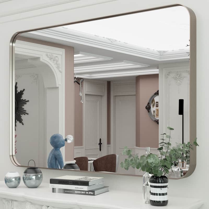 Rectangle Bathroom Mirror for Vanity Wall Mounted Vertical Horizontal Makeup Mirror