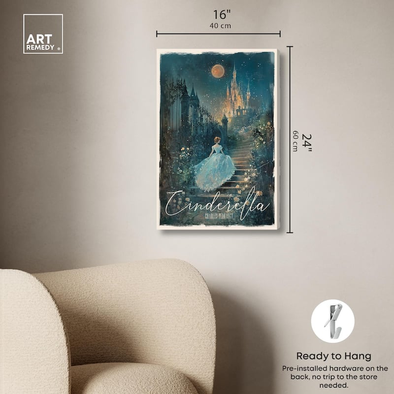 Classic Cinderella Canvas by Art Remedy, Gallery Wrapped