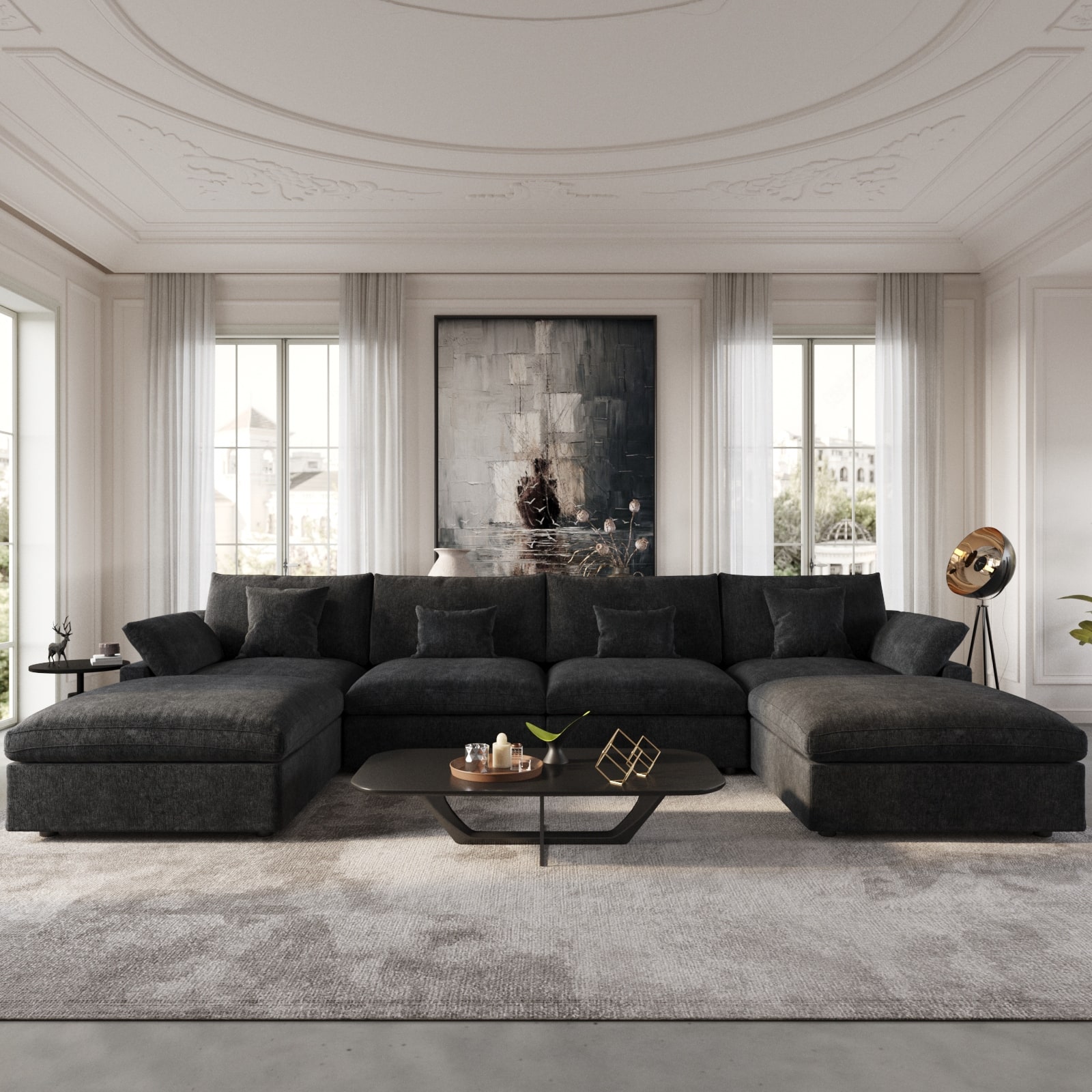 Option Black(4 seats+2ottoman)