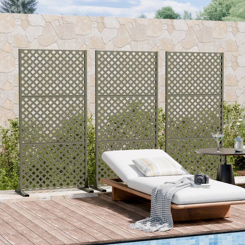 Outdoor Rectangle Privacy Screens Metal Screen Fence Panel