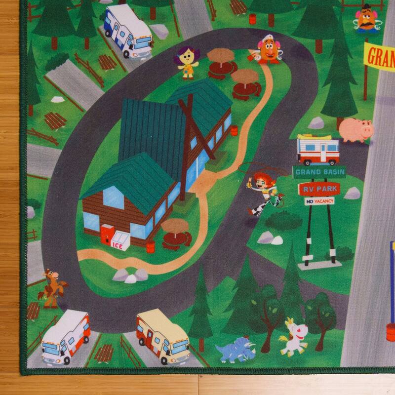 Licensed Pixar Toy Story Youth Novelty Soft Polyester Non-Slip Stain Resistant Indoor Area Rug 3x5
