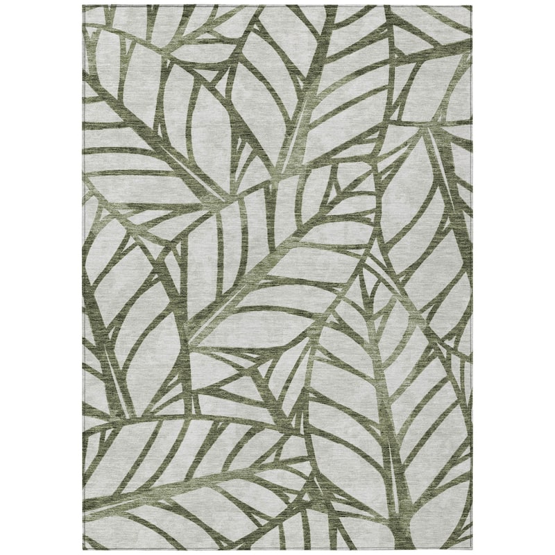 HomeRoots Floral Transitional Rectangle Outdoor Rug