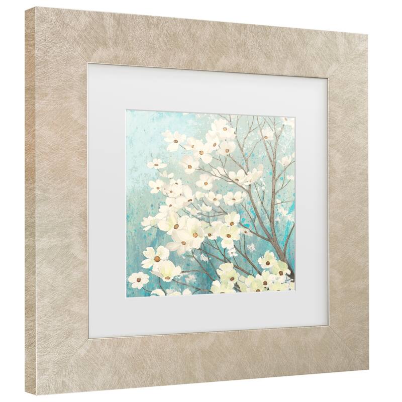 James Wiens 'Dogwood Blossoms I' Matted Framed Art