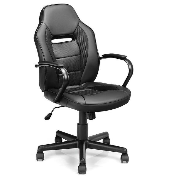 Shop Gymax Gaming Chair Mid-Back Office Chair Racing Chair ...