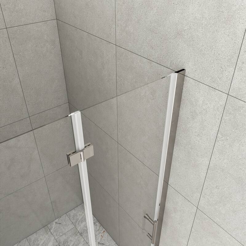 30/32/34/36 Bi-fold Semi-Frameless Shower Door with Clear Tempered Glass