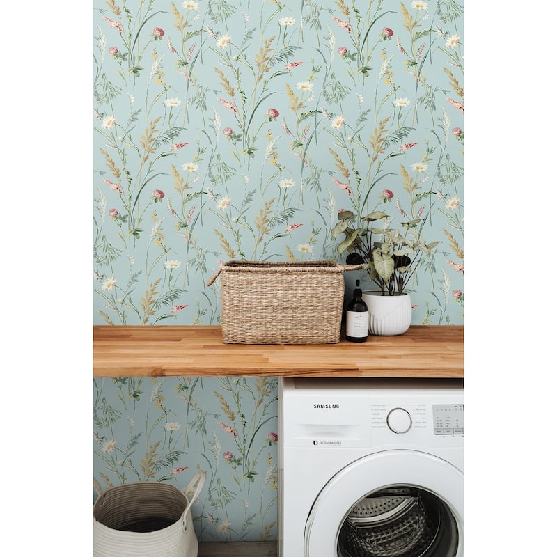 NextWall Meadow Flowers Peel and Stick Wallpaper