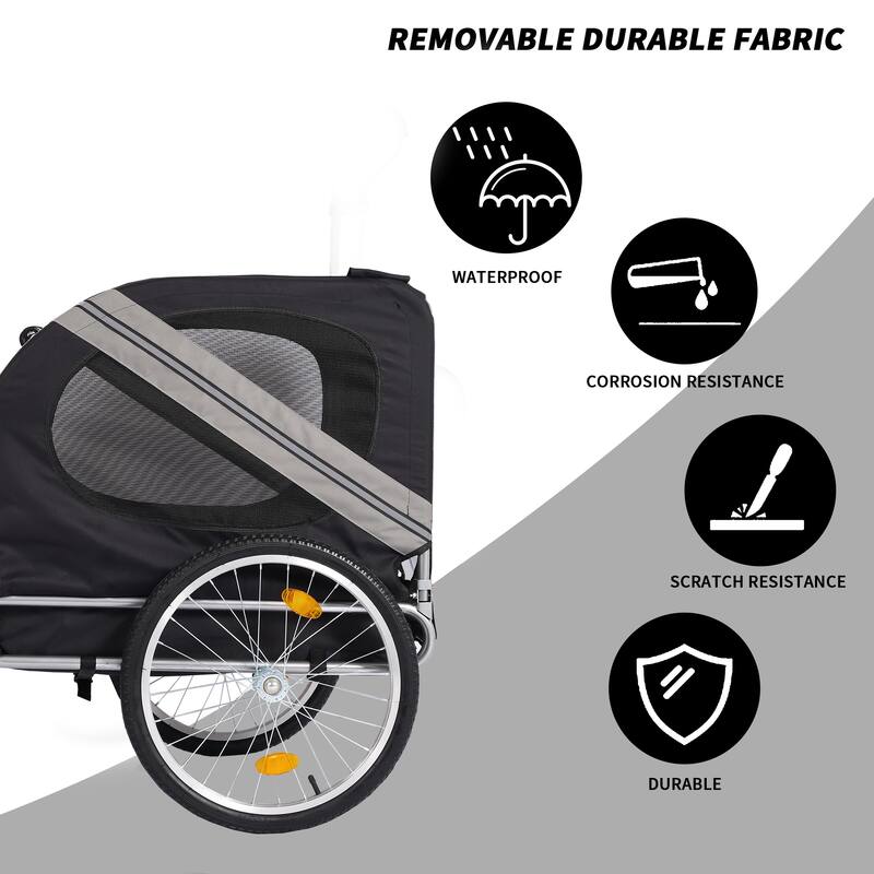 Outdoor Heavy Duty Foldable Utility Pet Stroller Dog Carriers Bicycle